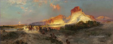 Green River Cliffs Wyoming scenery Thomas Moran Oil Paintings